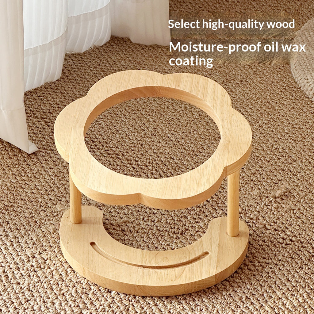 Tip-Resistant Ceramic Elevated Pet Bowl with Stand