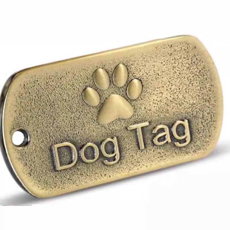Dog ID Tag Engraved Nameplate Pendant