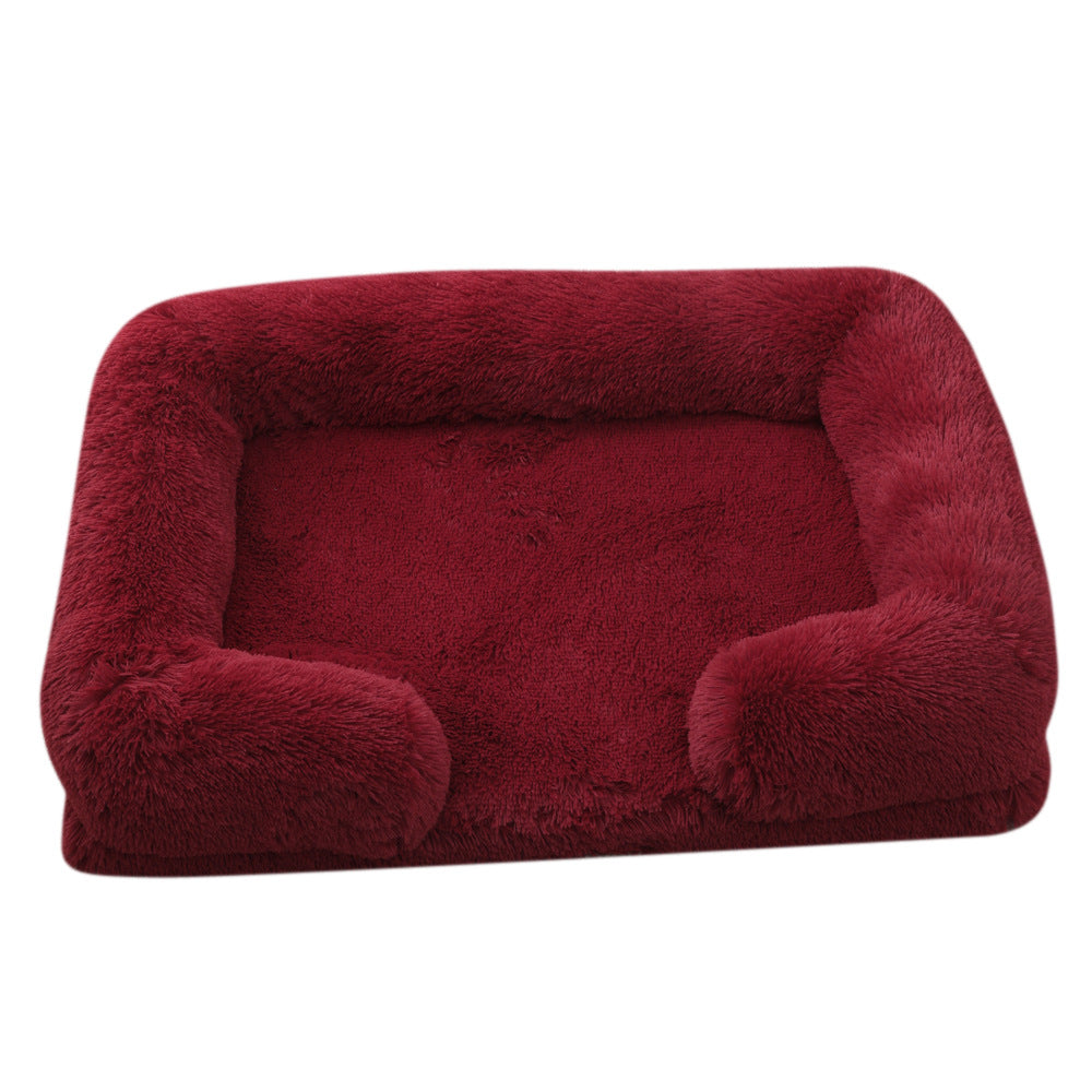 Plush Round Winter Dog Bed