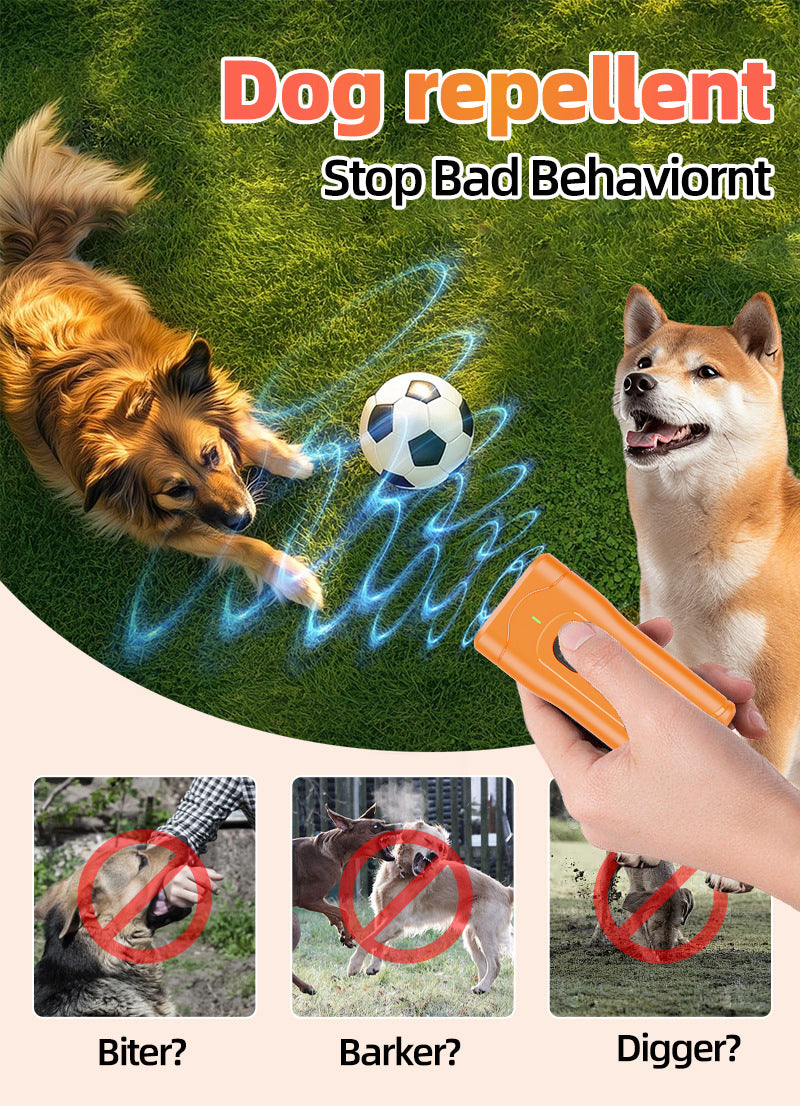 Handheld Ultrasonic Anti-Bark Dog Training Device