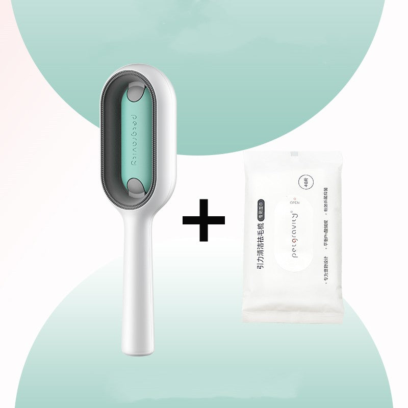 Gravity Pet Hair Comb and Wipes