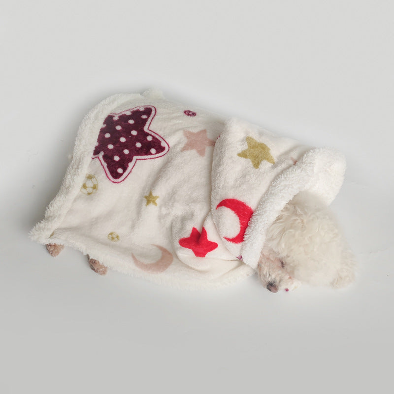 Warm Coral Fleece Dog Cloak Pajamas