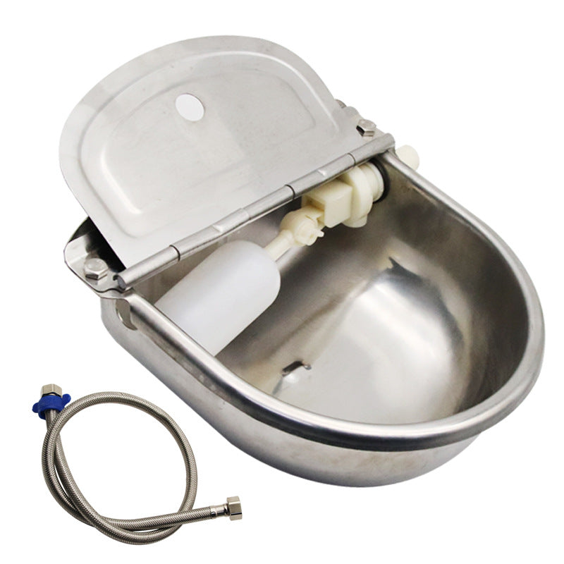 Stainless Steel Drinking Bowl With Cow Sink