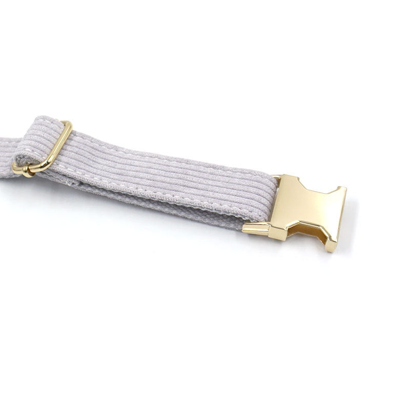 Corduroy Dog Collar With DIY Lettering