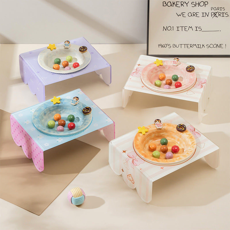 Cute Cartoon-Style Ceramic Cat Bowl