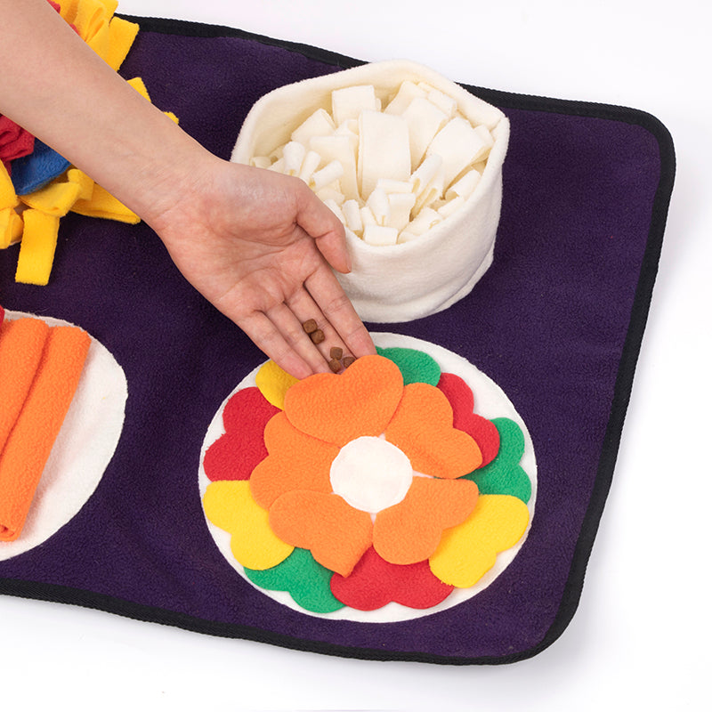 Italian Feast Snuffle Mat Interactive Dog Foraging Mat, Encourage Natural Foraging Skills, Durable And Machine Washable, Suitable For Large