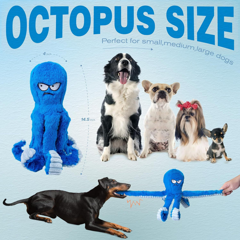 Stuffed Squeaky Octopus Dog Toy