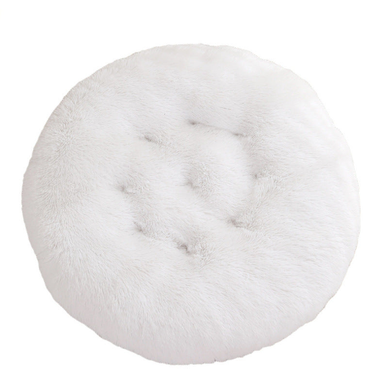Round Plush Dog Bed Mat