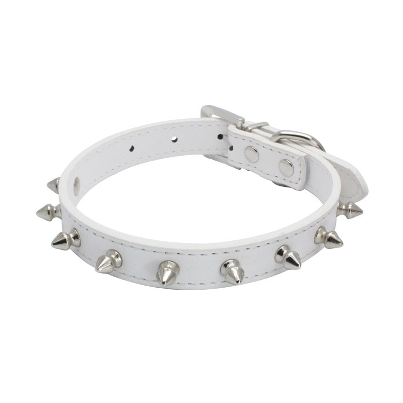 Popular Pet Collar Anti-Bite Rivet Small And Medium Leather Dog Leash