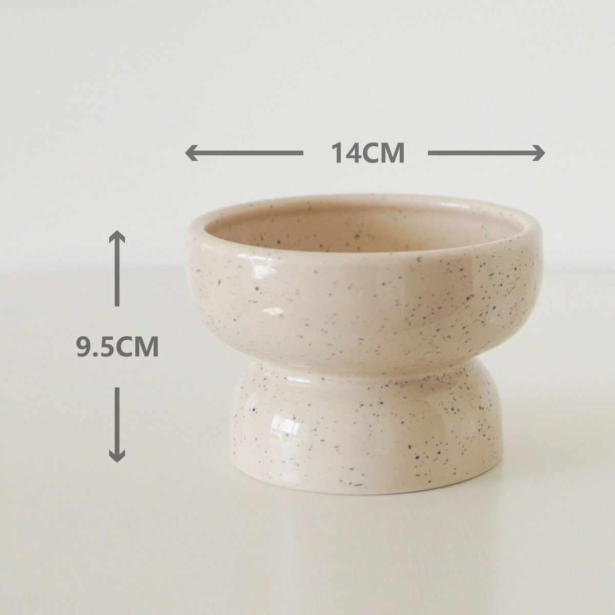 Ceramic Slanted Tall Pet Water Bowl