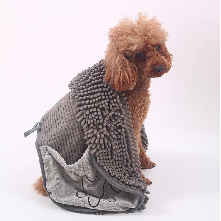 Chenille Dog Bath Towel