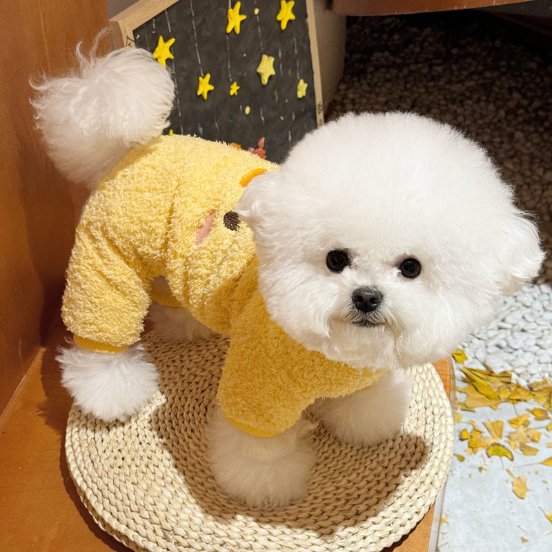 Yellow Chicken Four-Legged Pet Outfit