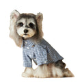 Light Blue Summer Plaid Dog Shirt