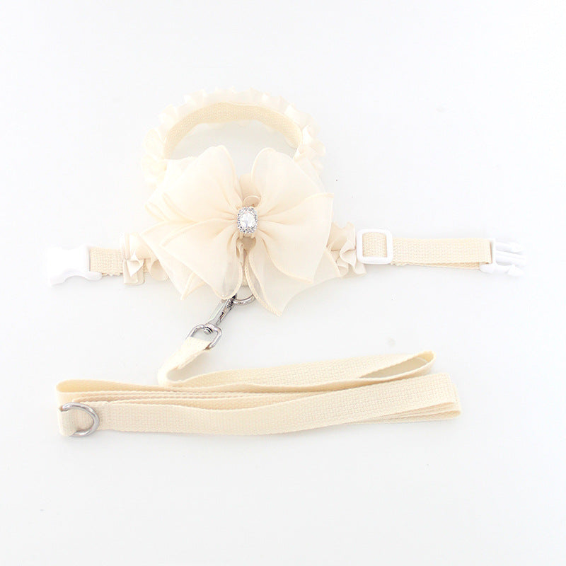 Pet Dog Leash Bow Tie Chest Strap