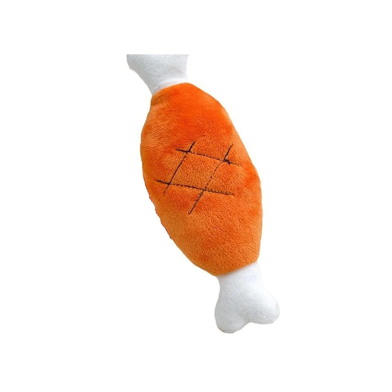 Plush Chicken Leg Dog Teething Toy