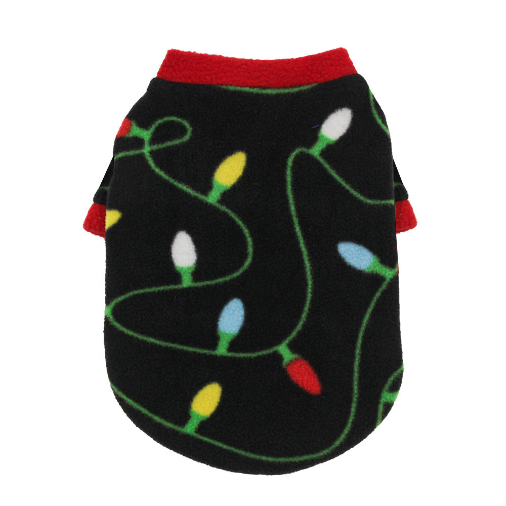 Warm Fleece Christmas Dog Sweater