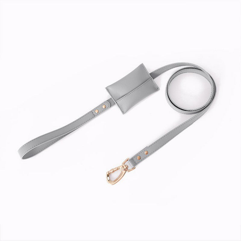 Small Dog Soft Leather Pet Box Leash