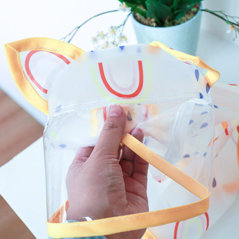 Transparent Waterproof Rainbow Pet Poncho