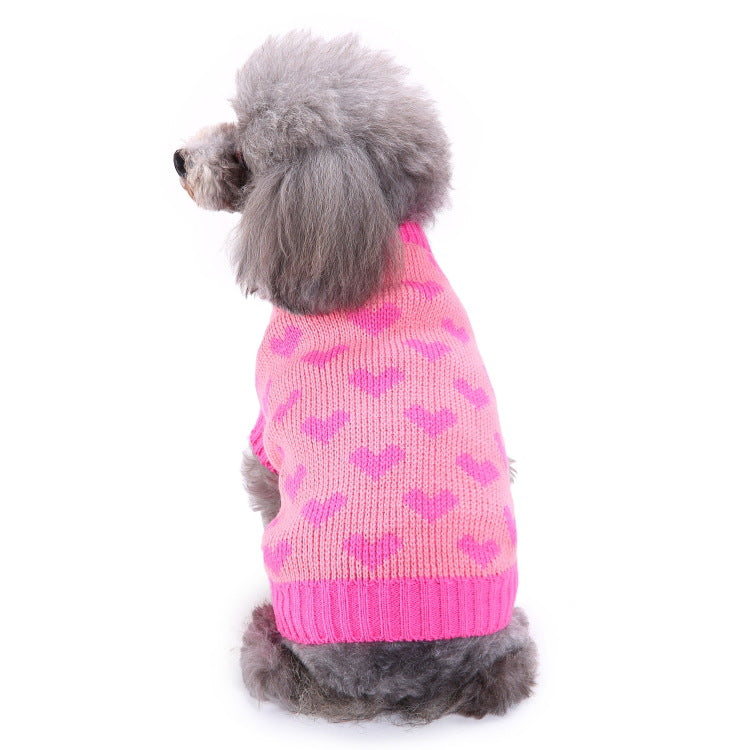 Pet Christmas Bone Stripe Sweater