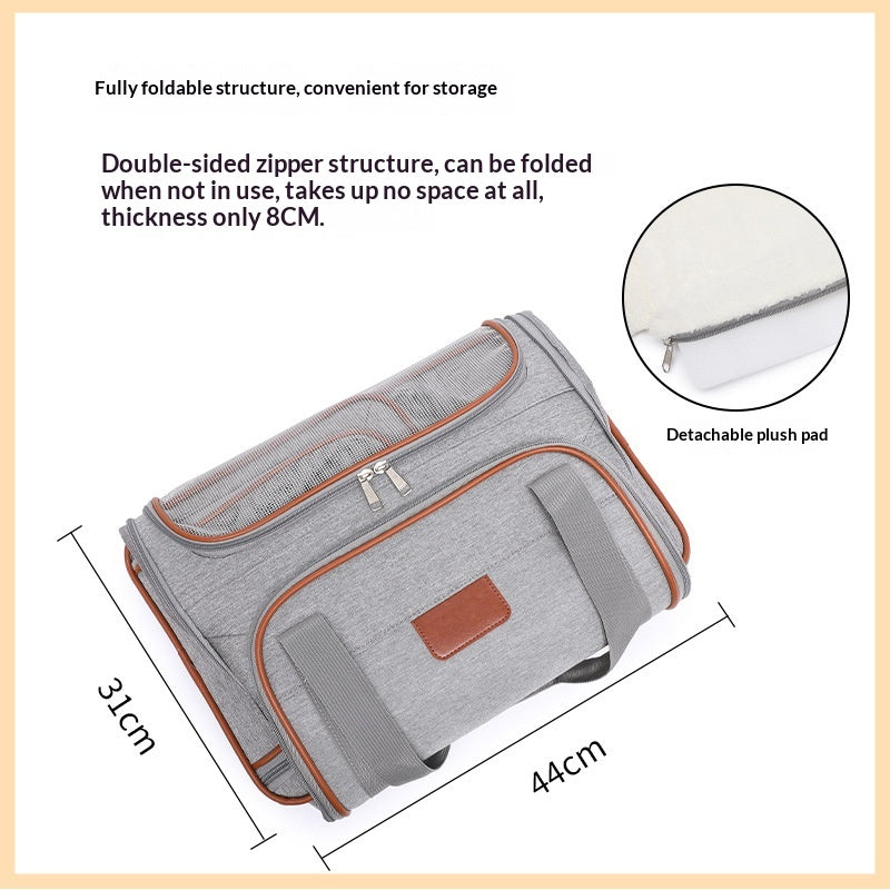 Hb Pet Portable Dog Travel Bag Airline-Approved Pet Trolley Case