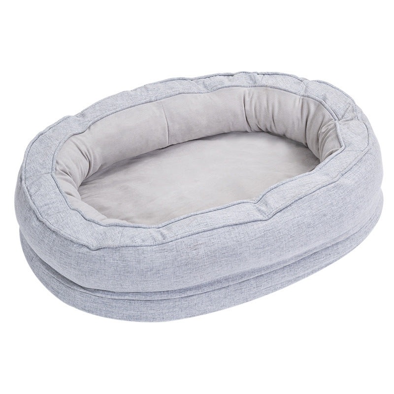 Simple, Versatile Pp Cotton Pet Bed That Is Removable And Washable