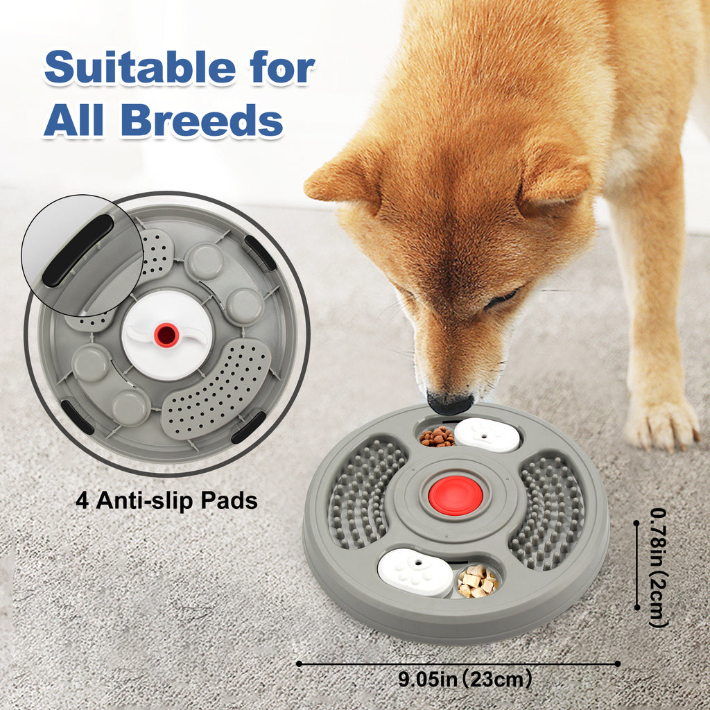 2-in-1 Slow Feeder Dog Bowl and Lick Mat