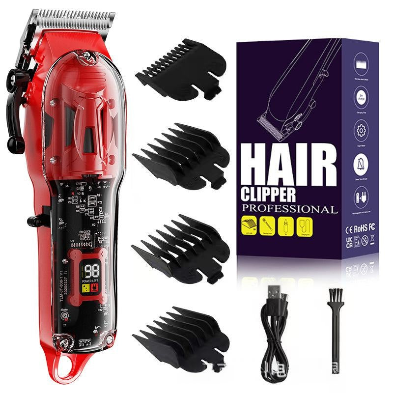 High-Power Pet Clipper, Transparent Shell, Digital Display