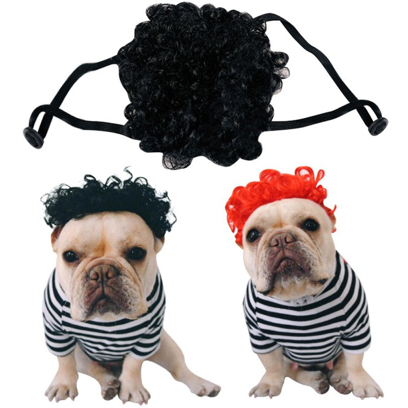 Creative Funny Dog Wig Headgear