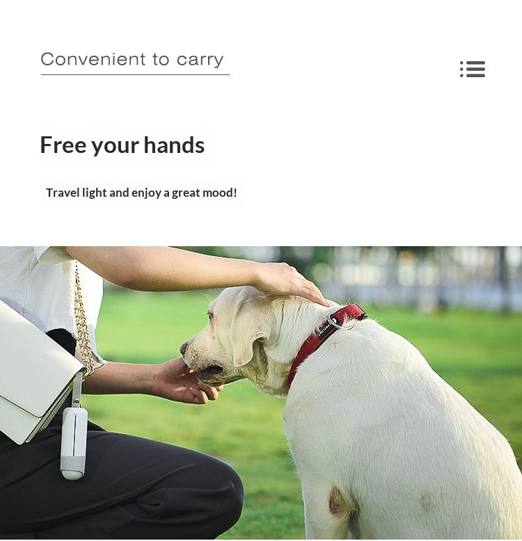 Portable Pet Waste Bag Dispenser With LED Light