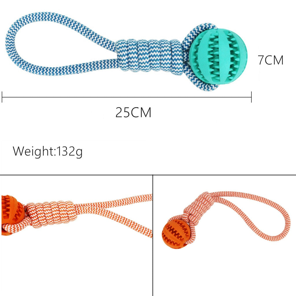 Interactive Rubber Rope Chew Toy Ball