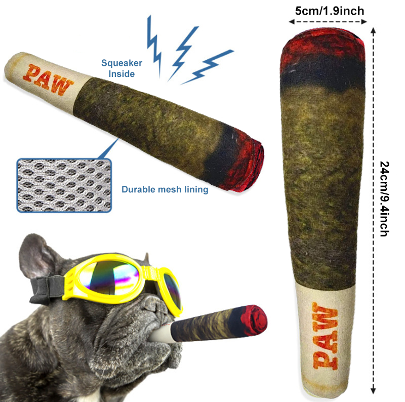 Doggy Doobie - Funny Dog Toys - Plush Squeaky Toys For Medium, Small And Large - Cool Stuffed Cute Gifts For Dog Birthday