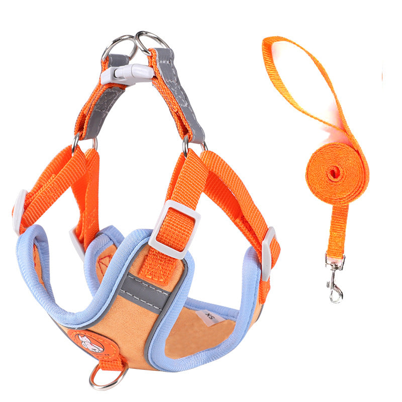 Going Out Universal Reflective Suede Leash Chest Strap