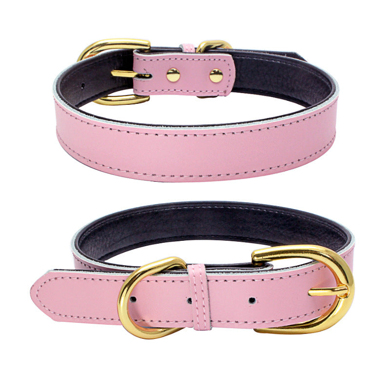 Cowhide Leather Pet Collar