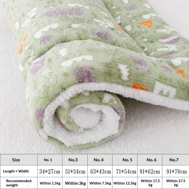 Thickened Warm Pet Mat for Autumn and Winter