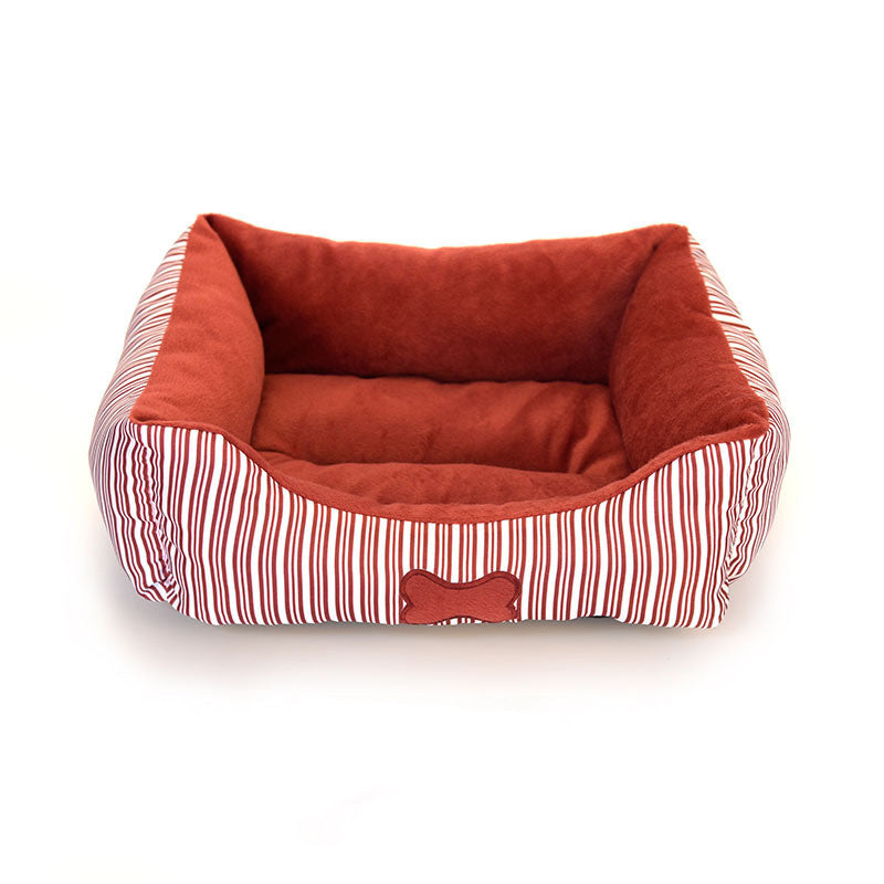 Bone Pattern Teddy Kennel Small And Medium-Sized For All Seasons