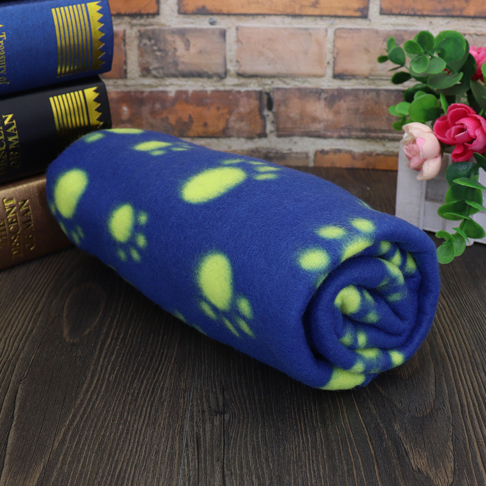 Soft Paw Print Pet Blanket