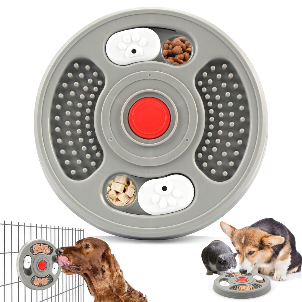2-in-1 Slow Feeder Dog Bowl and Lick Mat