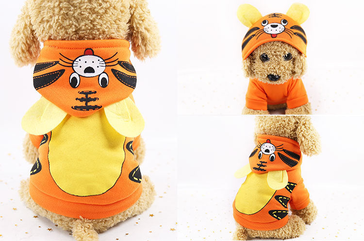 Two-Legged Cotton Coat Cartoon Transformed Into Small And Medium-Sized Dog