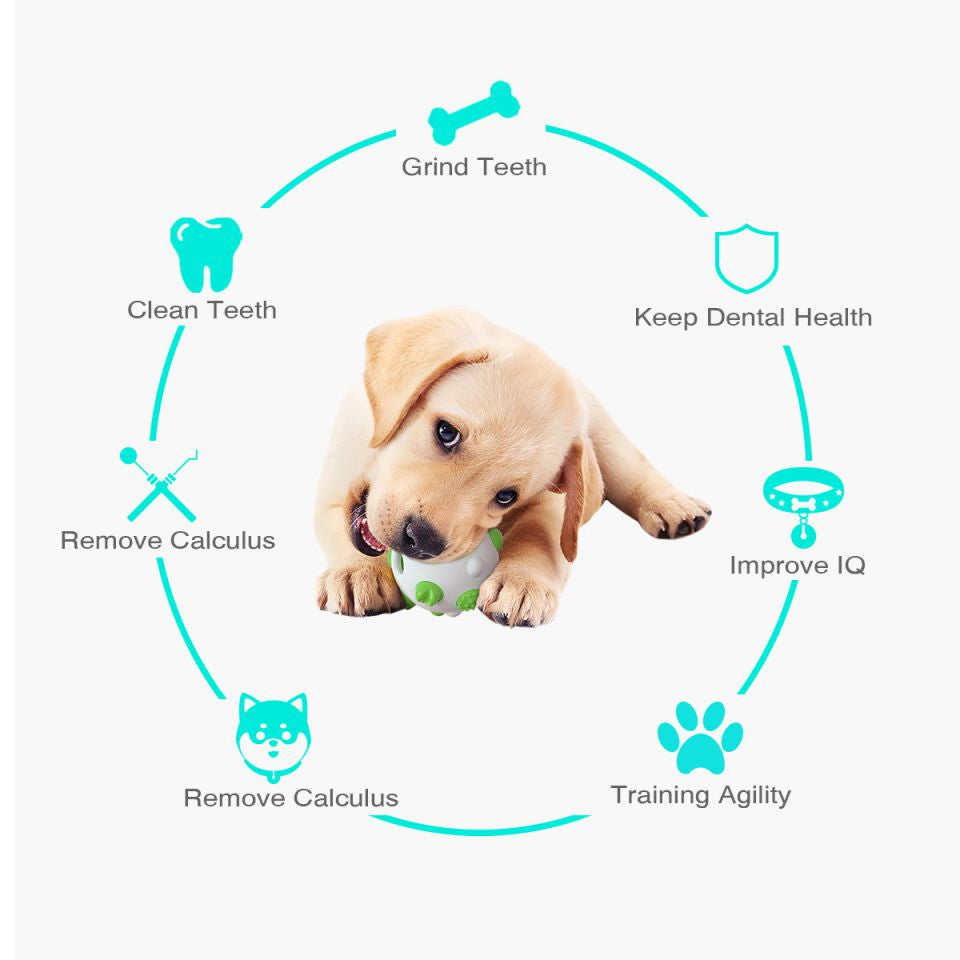 Dog Teething Chew Pet Toy Ball For Dogs Can Be Used For Pet Teeth Cleaning Iq Training Exercise, Stress Relief Interactive Entertainment
