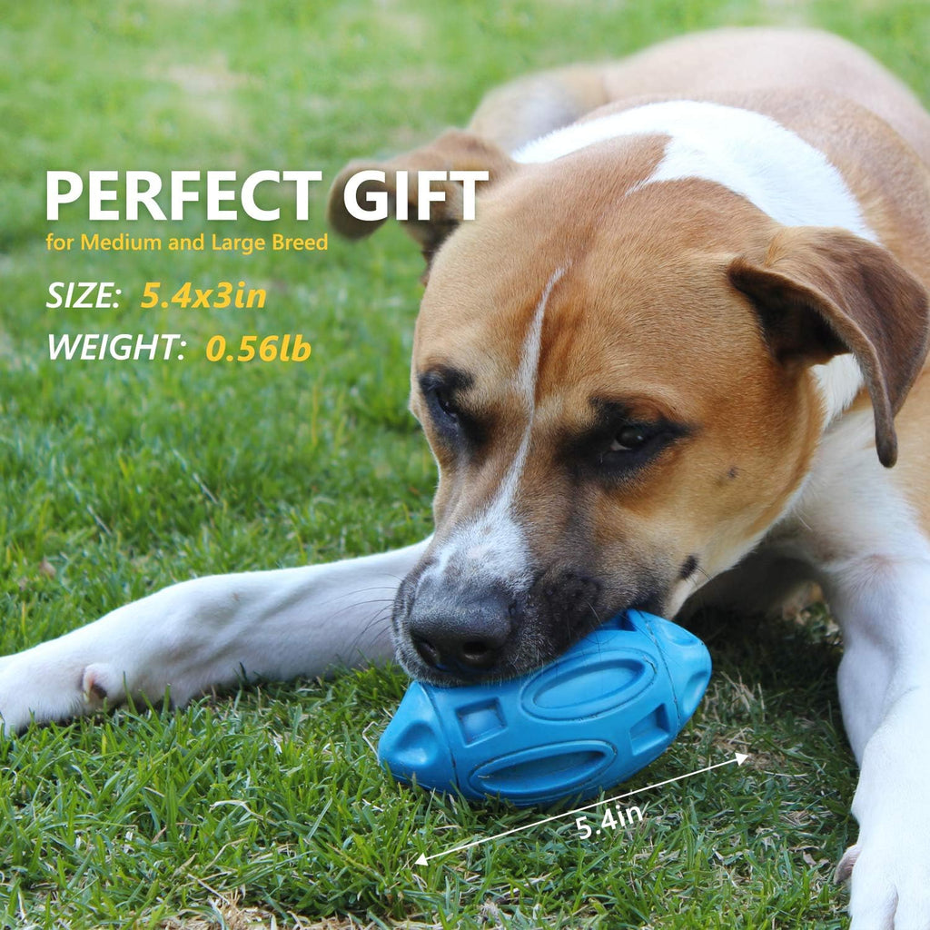 Squeaky Dog Toys For Aggressive Chewers Rubber Puppy Chew Ball With Squeaker, Almost Indestructible And Durable Pet Toy For Medium And Large