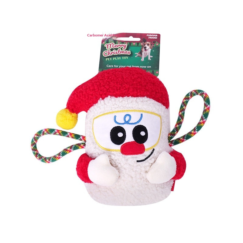 Chewable Knotted Rope Christmas Dog Toy