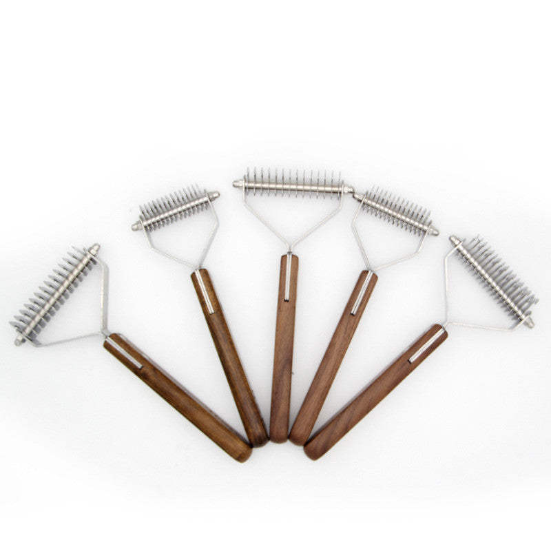 Wooden Dog Comb