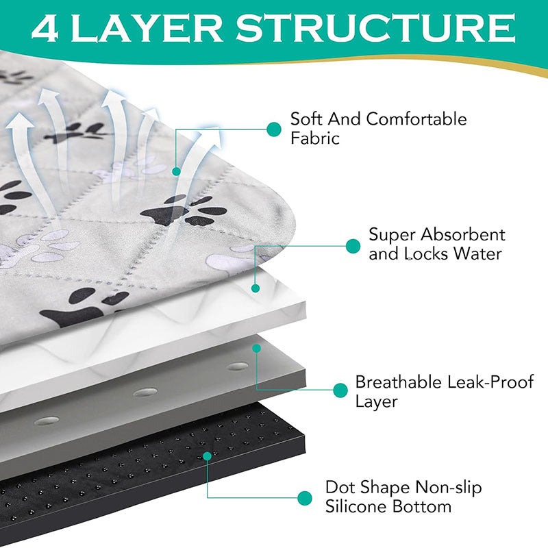 Waterproof Four-Layer Absorbent Training Mat