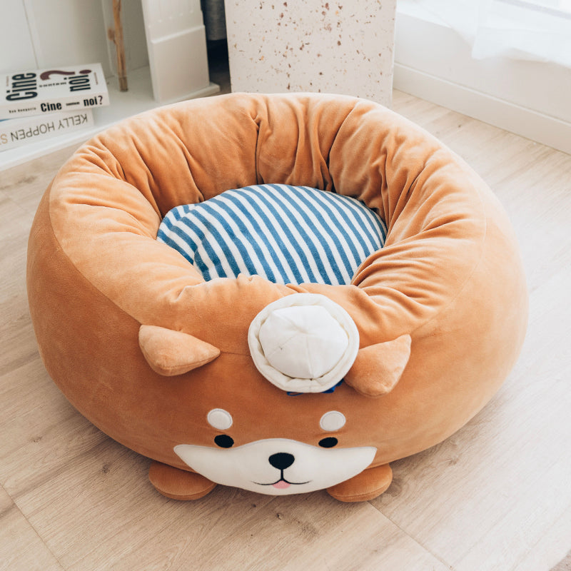 Warm Navy Style Shiba Inu Kennel