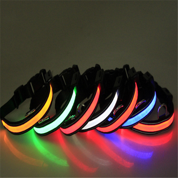 Solar Charging Fluorescent Dog Collar