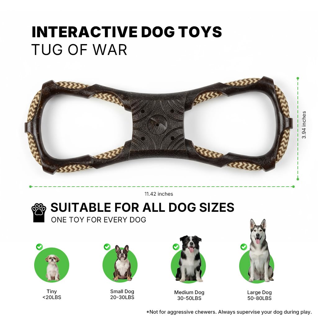 3 Way Doy Toys, Dog Tug Toy For Multiple Dogs, Dog Chew Toys, Black Durable Dog Tug Toy For Multiple Dogs, 3 Way Tug Of War Dog Toy, Dog Che