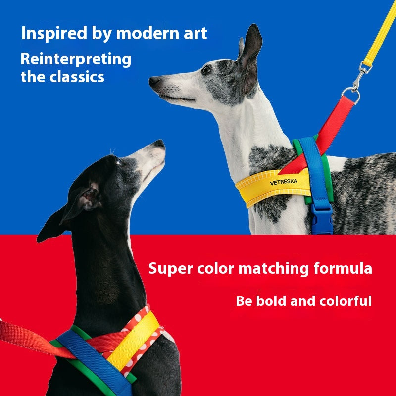 Pet Dog Walking Chest Strap And Traction Rope Set
