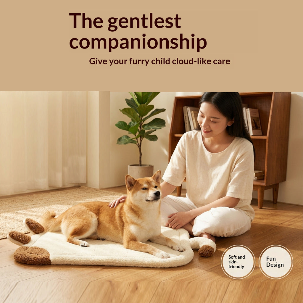 Soft Machine Washable Lambskin Dog Cushion