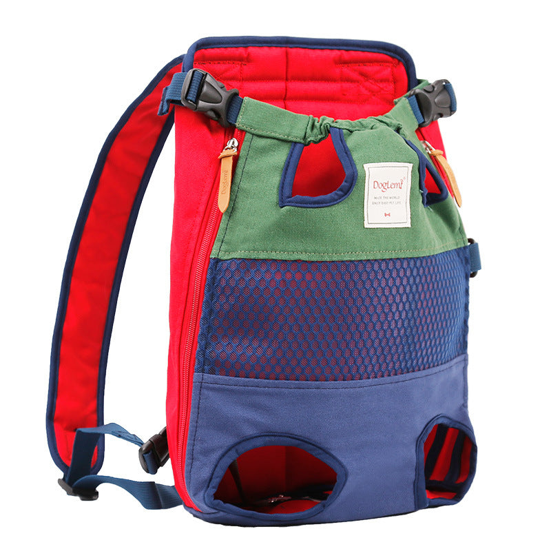 Canvas Mesh Pet Outing Backpack