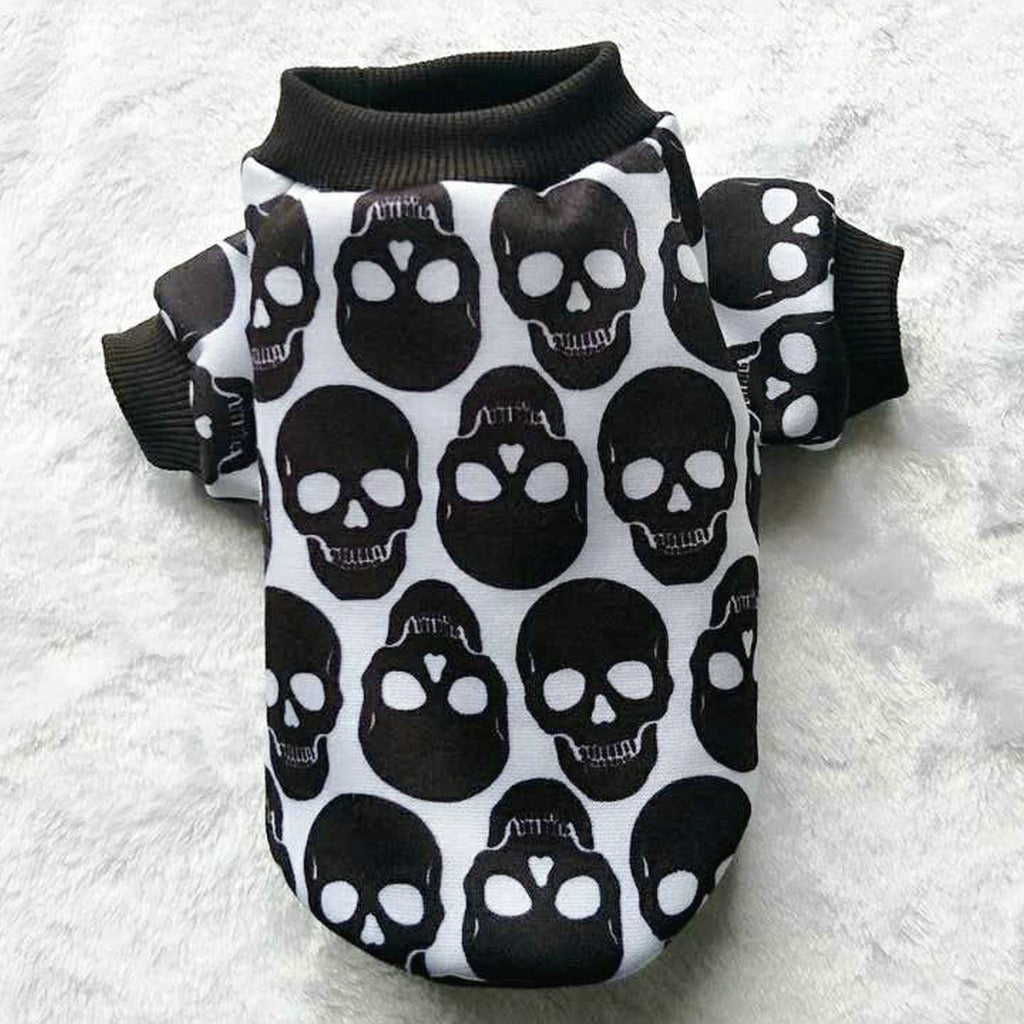 Halloween Pet Vest with Skull Designs